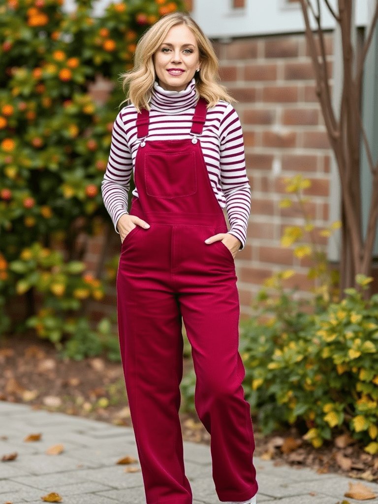 Corduroy overalls outfit