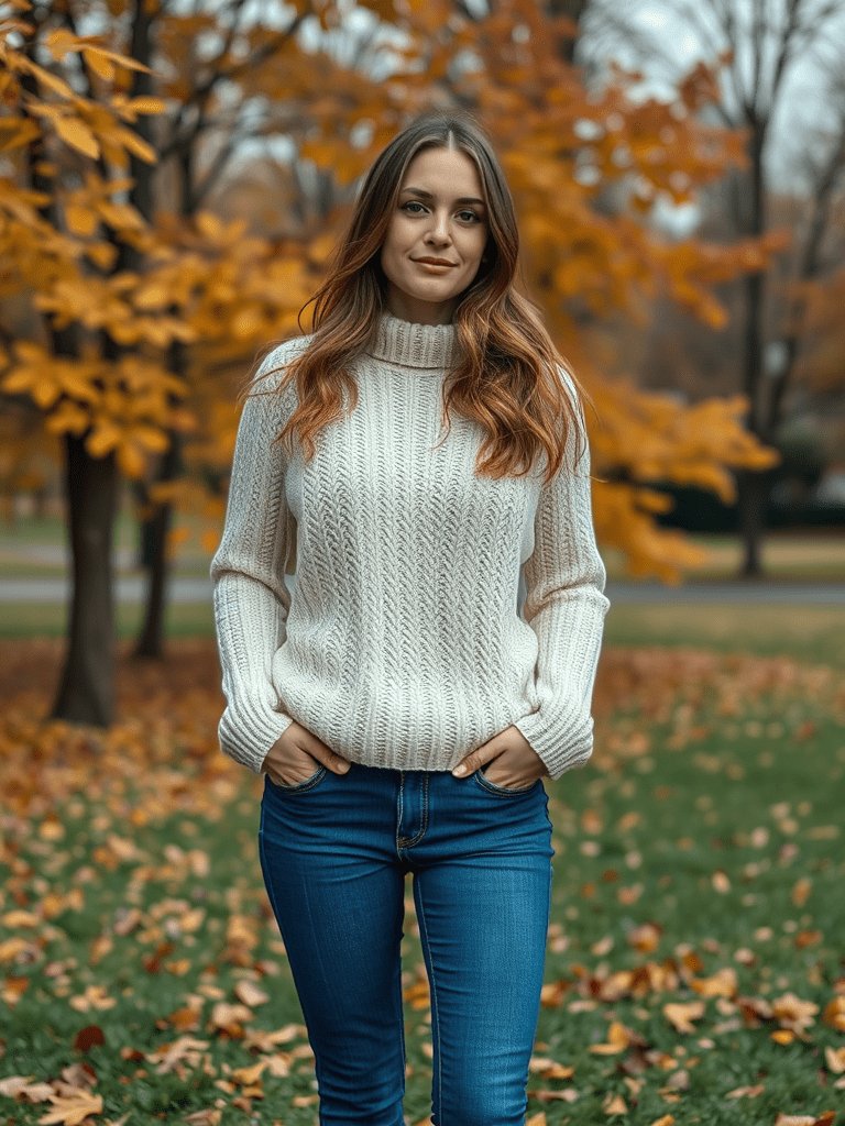 Sweater jeans fall outfit