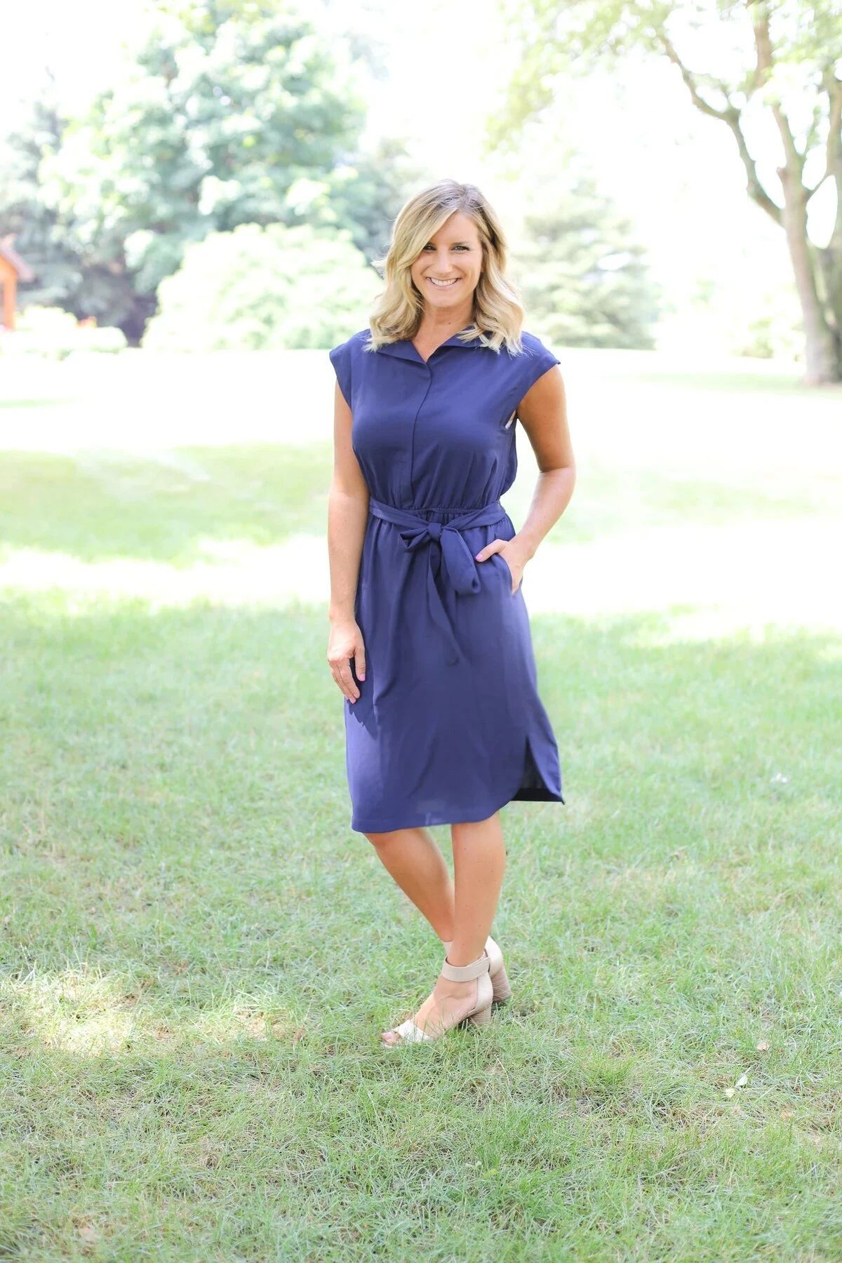 blue_cap_sleeve_dress