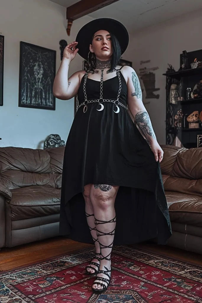 Plus-Size-Moon-Phase-Harness-Summer-Goth-Outfit-683x1024