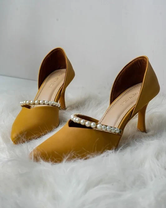 Blaire_Ochre_Pearl_Heels_-_Front