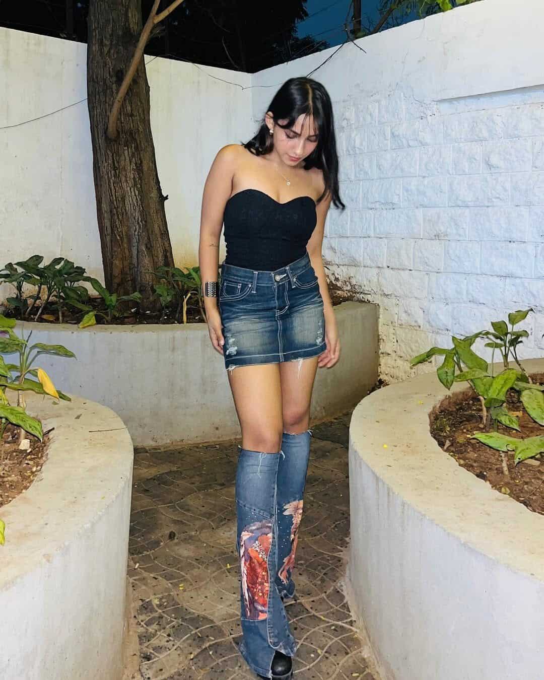 mixed feelings3Top- @lazostore.in Skirt- thriftedBoots- cut your old jeans-).......#explore #fyp