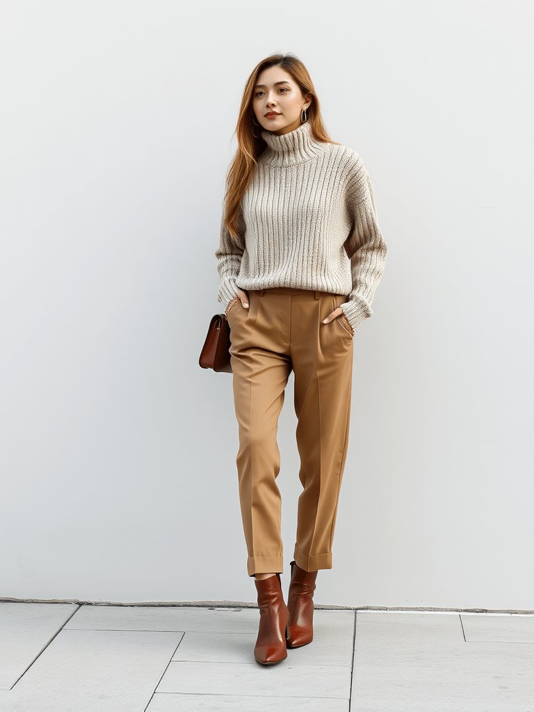 Monochromatic beige outfit