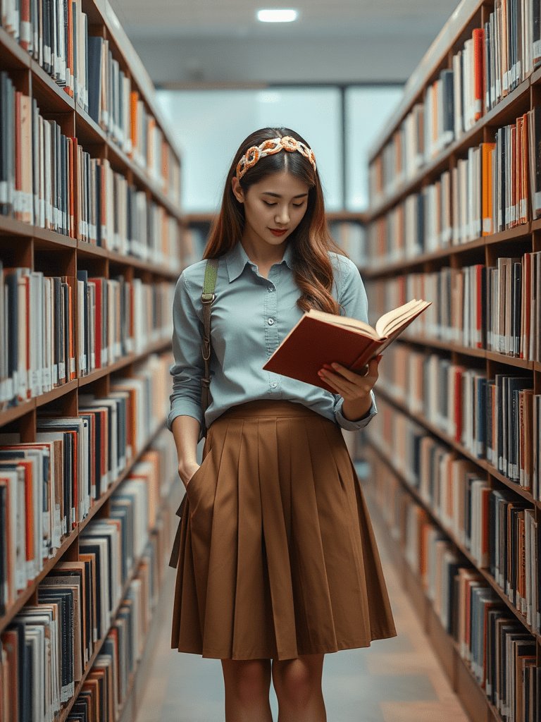 Stylish preppy fall outfit accessorized with headband