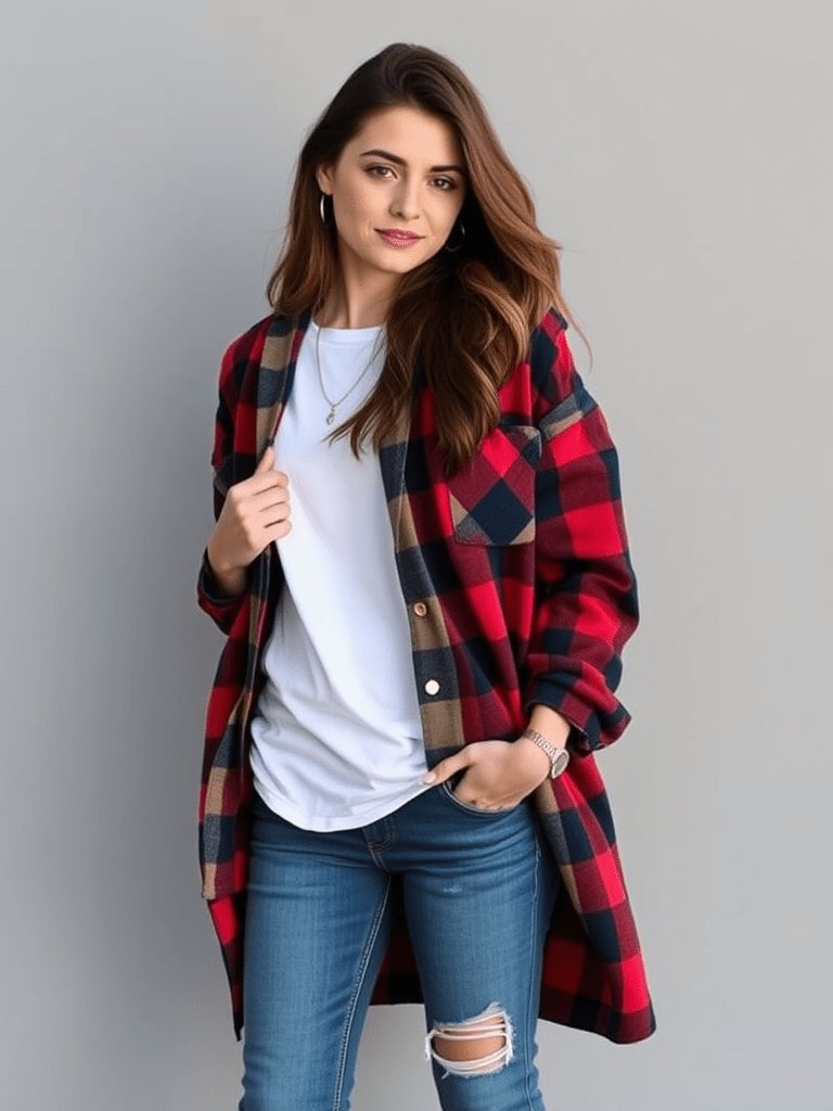 Shacket casual outfit