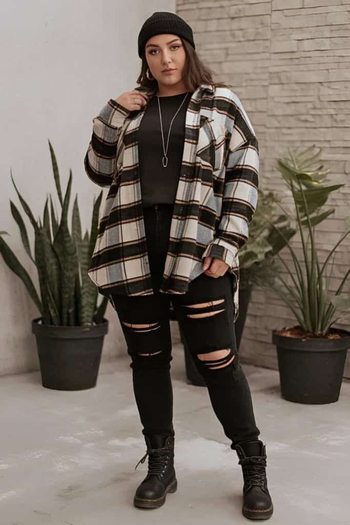 Winter-Plus-Grunge-Oversized-Flannel-with-Ripped-Jeans-Outfit-683x1024